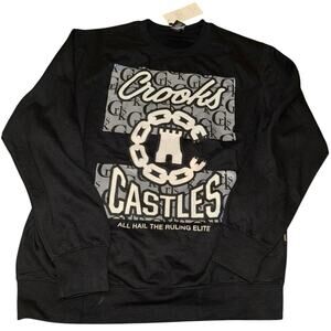 Crooks & Castles All Hail the Ruling Elite Monogram Sweatshirt, XL New w/ Tag
